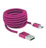 Sbox USB-daugiau Micro USB M/M 1.5m USB-10315P pitaya pink