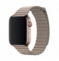 Devia Elegant Leather Loop(44mm) for Apple Watch stone