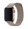 Devia Elegant Leather Loop(44mm) for Apple Watch stone