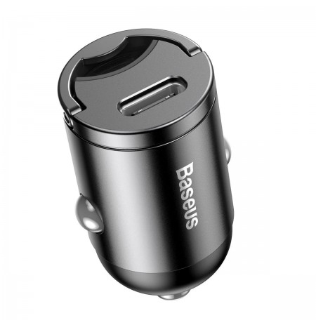 Mini car charger Baseus Tiny Star USB-C, QC 4.0+, PD, 30W (gray)