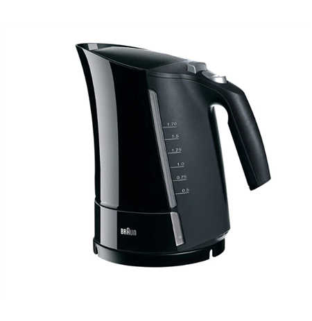 Braun Kettle WK500BK Multiquick 5 Standard, 3000 W, 1.7 L, Plastic, Black, 360° rotational base