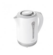 Kettle Adler AD 1244  Standard kettle, Plastic, White, 2000 W, 360° rotational base, 2.5 L