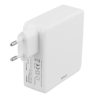 DELTACO 87W USB-C maitinimo šaltinis, greitas įkrovimas, USB-C PD, baltas / USBC-AC117