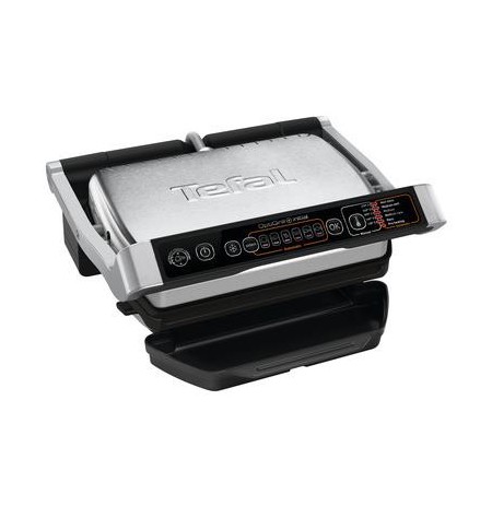 Grill electric Tefal OptiGrill+ Initial GC 706D34 (folding, 1800W, silver color)