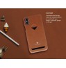 VixFox Card Slot Back Shell for Samsung S9 caramel brown