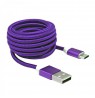 Sbox USB-daugiau Micro USB M/M 1m USB-10315U plum purple