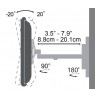Sbox Full Motion Flat Screen LED TV Mount 23"-55" 30kg LCD-441