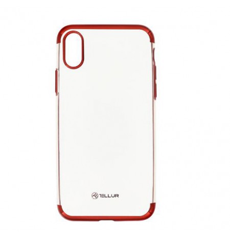 Tellur Cover Silicone Electroplated for iPhone X/XS red