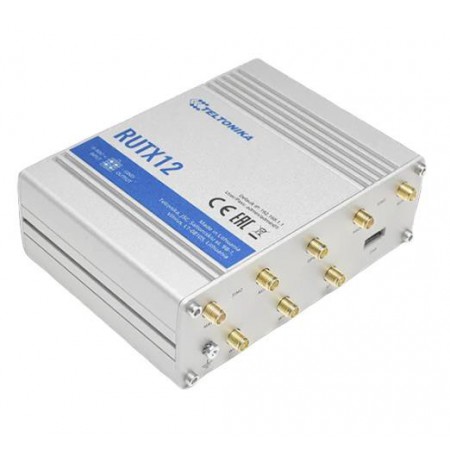 Teltonika RUTX12 wireless router Dual-band (2.4 GHz / 5 GHz) Gigabit Ethernet 3G 4G Silver