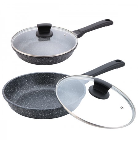 Maestro MR-1225-24 keptuvė su granitine danga ir dangčiu 24cm