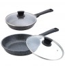 Maestro MR-1225-24 keptuvė su granitine danga ir dangčiu 24cm