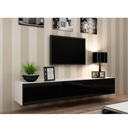TV Stand VIGO '180' 30/180/40 white/black gloss