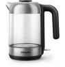 Philips | Kettle | HD9339/80 | Electric | 2200 W | 1.7 L | Stainless steel/Glass | 360° rotational base | Black/Silver