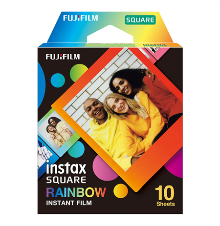 Fujifilm Instax Square Rainbow (10) Instant Film Quantity 10, 72 x 86 mm, 2.4 x 2.4" Image Area