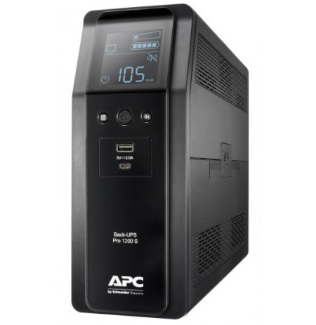 BACK UPS PRO BR 1200VA, SINEWAVE,8 OUTLETS, AVR, LCD INTERFACE