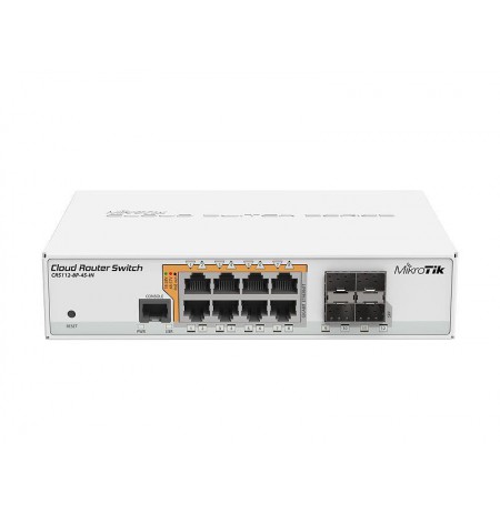 Mikrotik CRS112-8P-4S-IN network switch Gigabit Ethernet (10/100/1000) White Power over Ethernet (PoE)