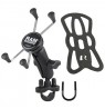 RAM Mounts X-Grip Large Phone Mount with Handlebar U-Bolt Base