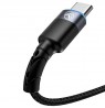 Tellur Data cable, USB to Type-C, LED, Nylon Braided, 1.2m black