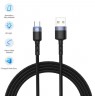Tellur Data cable, USB to Type-C, LED, Nylon Braided, 1.2m black