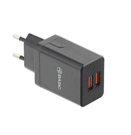 Tellur Basic Wall charger HC204 2xUSB, 2.4A, black