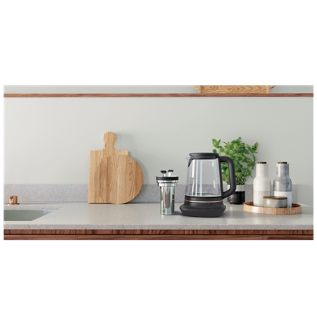 Electrolux Kettle Explore 7 E7GK1-8BP Electric, 2000 W, 1.7 L, Glass, 360° rotational base, Black/Transparent