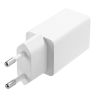 DELTACO USB sieninis įkroviklis, 2x USB-A, 2,4 A, iš viso 12 W, baltas USB-AC174