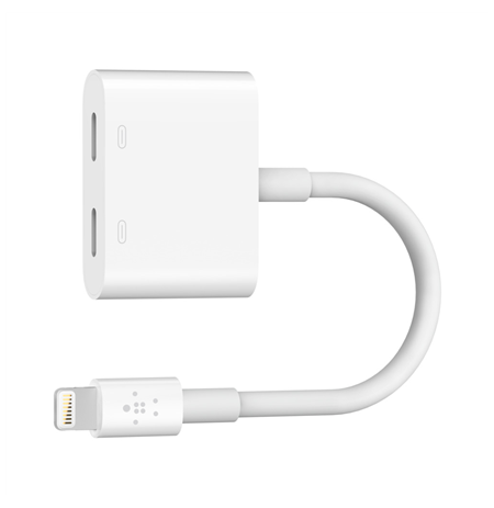 Belkin Lightning Audio + Charge RockStar Cable, 11.5 cm, White F8J198btWHT