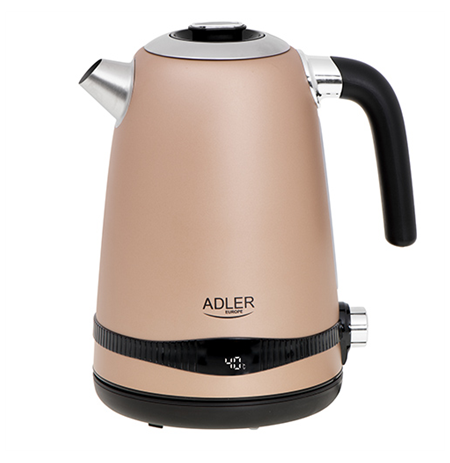 Adler Kettle AD 1295	 Electric, 2200 W, 1.7 L, Stainless steel, 360° rotational base, Golden