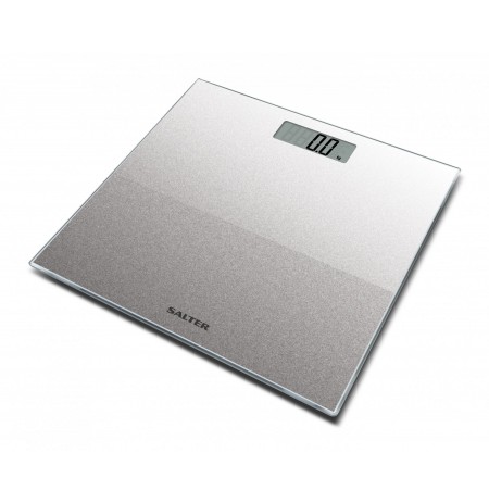 Salter 9037 SVGL3R Salter Glass Electronic Digital Bathroom Scale - Silver Glitter