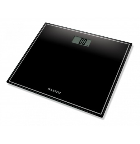 Salter 9207 BK3R Compact Glass Electronic Bathroom Scale - Black