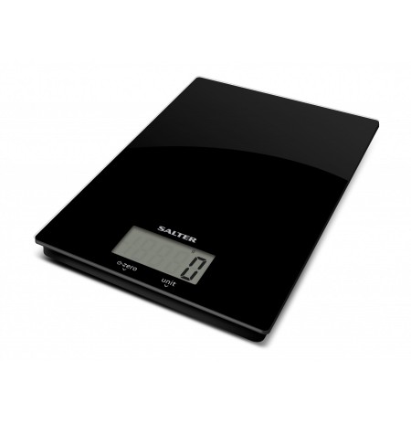Salter 1170 BKDR Ultra Slim Glass Digital Kitchen Scale - Black