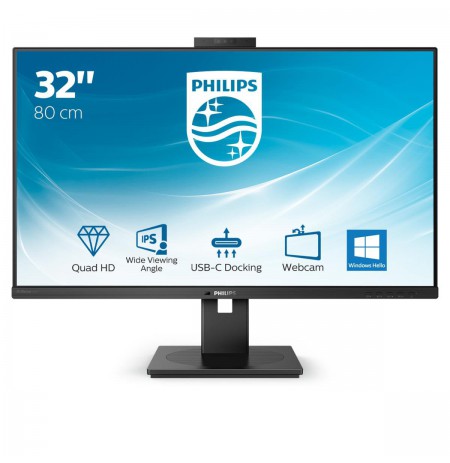 Philips P Line 326P1H/00 LED display 80 cm (31.5") 2560 x 1440 pixels Quad HD Black