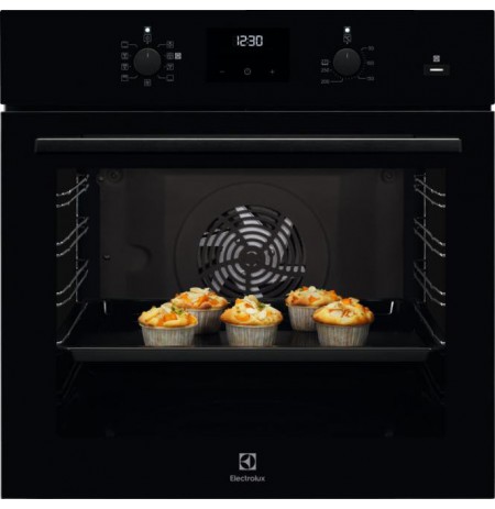 Montuojama orkaitė su daliniu garu Electrolux EOD3C70TK SteamBake 600, juoda