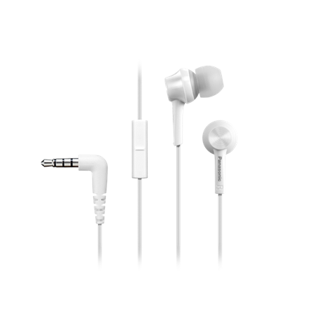 Panasonic Canal type RP-TCM115E-W In-ear, 3.5mm (1/8 inch), Microphone, White,