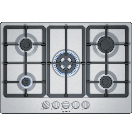 Bosch Serie 4 PGQ7B5B90 hob Stainless steel Built-in 75 cm Gas 5 zone(s)