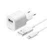 DELTACO USB sieninis įkroviklis, USB-A, 2,4 A, įsk. 1 m su „Lightning“  laidu Iphone  telefonams  USB-AC181