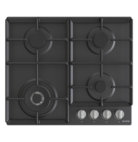 Gorenje Hob GW641EXB Gas, Number of burners/cooking zones 4, Mechanical, Black