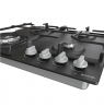 Gorenje Hob GW641EXB Gas, Number of burners/cooking zones 4, Mechanical, Black