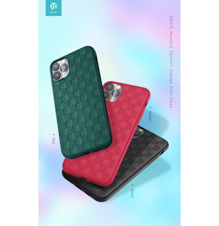 Devia Woven2 Pattern Design Soft Case iPhone 11 Pro red