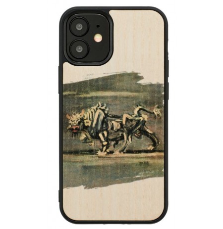 MAN&WOOD case for iPhone 12 mini white bull