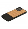MAN&WOOD case for iPhone 12 Pro Max herringbone nero black