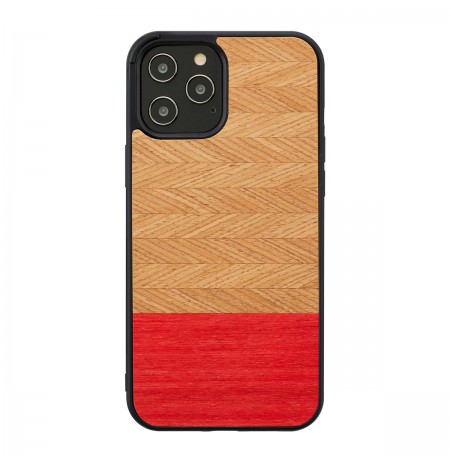 MAN&WOOD case for iPhone 12 Pro Max herringbone azalea black