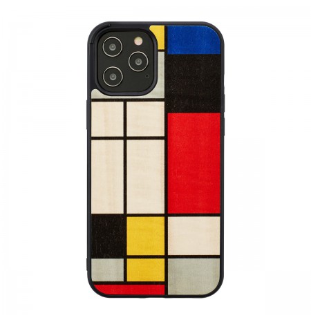 MAN&WOOD case for iPhone 12 Pro Max mondrian wood black