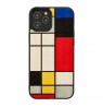 MAN&WOOD case for iPhone 12 Pro Max mondrian wood black