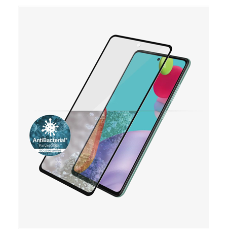 PanzerGlass Samsung, Galaxy A52, Black/Transparent, Antifingerprint screen protector, Case friendly