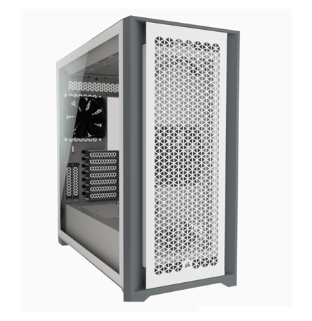 Corsair Computer Case iCUE 5000D Side window, White, ATX, Power supply included No