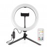 LED žiedine lempa 26cm, su trikoju stovu 8.3cm, USB