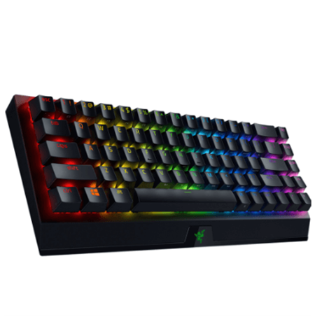 Razer BlackWidow V3 Mini HyperSpeed Mechanical Gaming Keyboard, RGB LED light, US, Wireless, Black, Yellow Switch