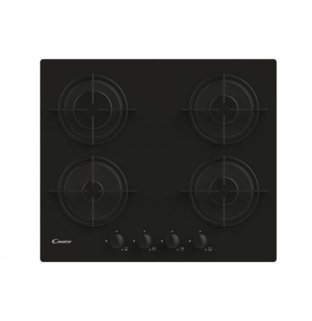 Candy CVW6BB hob Black Built-in 59.5 cm Gas 4 zone(s)