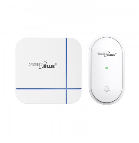 GreenBlue GB210 Wireless kinetic battery-free doorbell - 52 melodies, range 150m, IP44